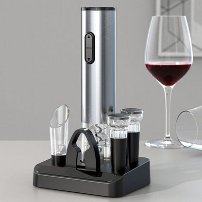 Electric Wine Bottle Opener with USB Rechargeable Battery and LED Light – Effortless Cork Removal 1