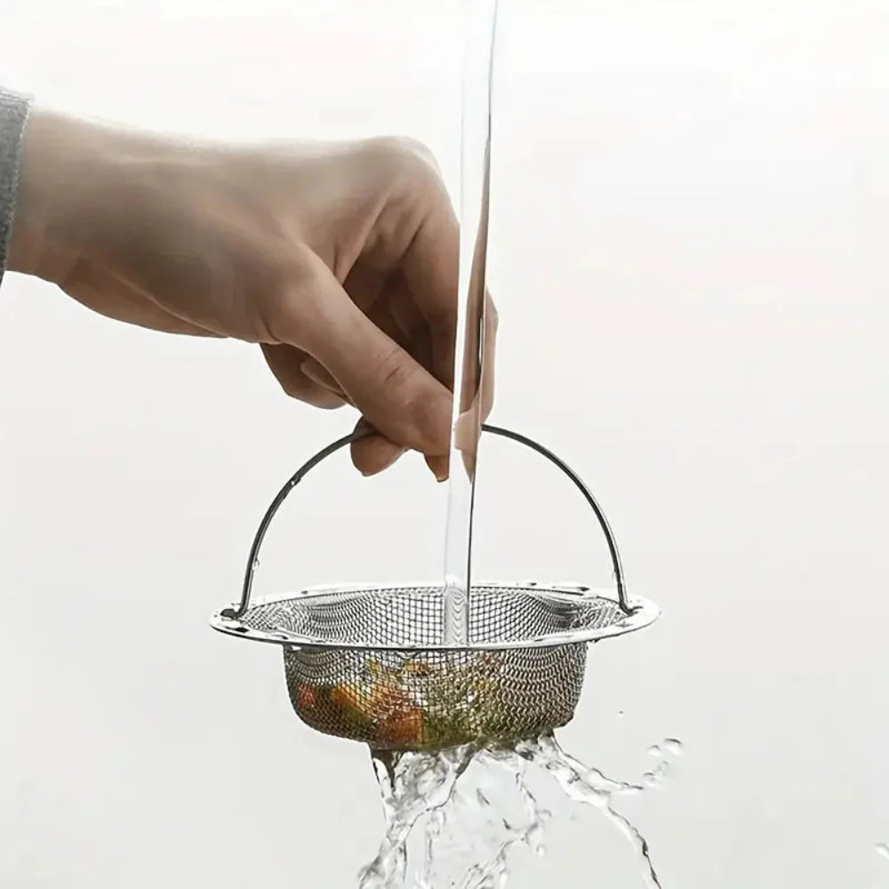 Stainless Steel Kitchen Sink Strainer with Removable Basket – 360° Rotating Design 2