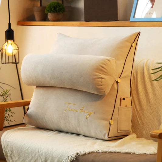 Ergonomic Wedge Back Support Pillow for Reading and Relaxation – Soft and Removable Cover 1