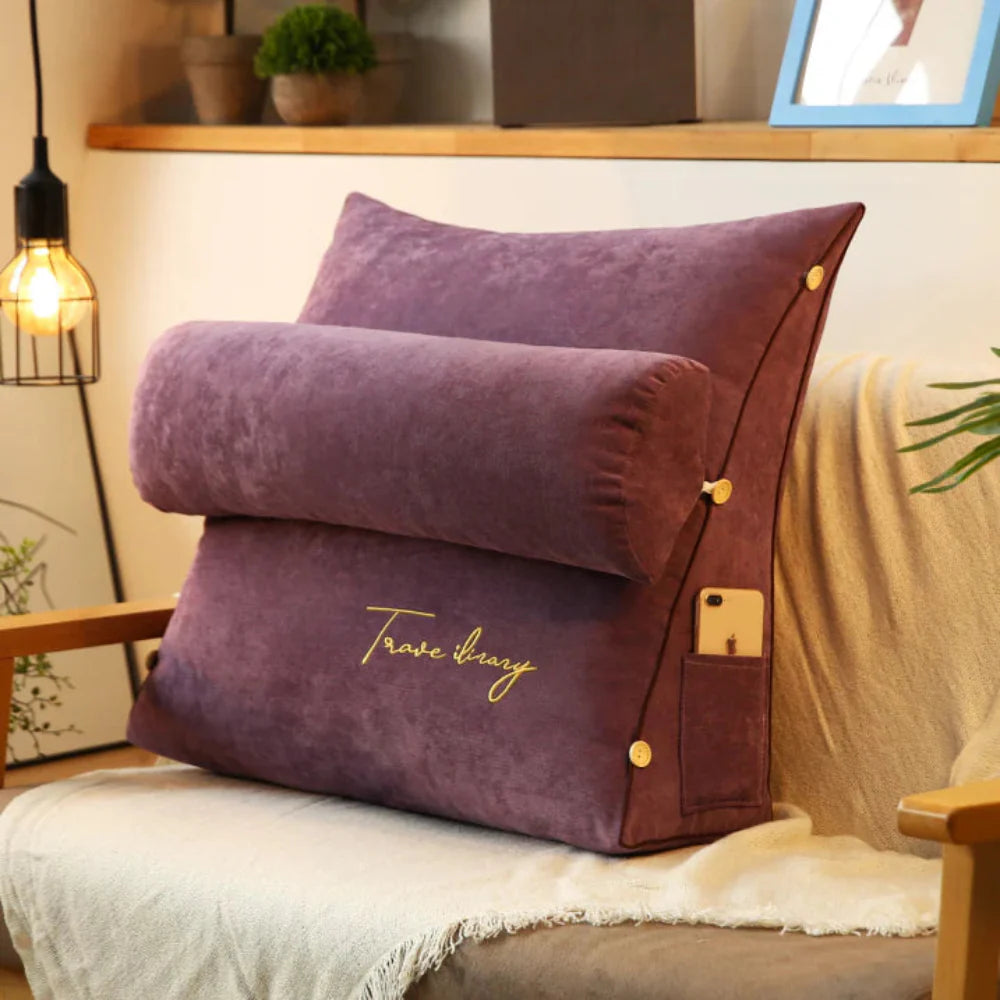 Ergonomic Wedge Back Support Pillow for Reading and Relaxation – Soft and Removable Cover 2