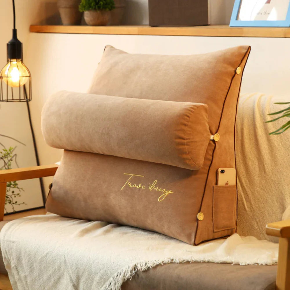 Ergonomic Wedge Back Support Pillow for Reading and Relaxation – Soft and Removable Cover 6