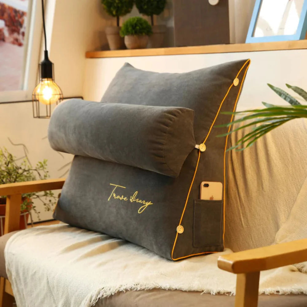 Ergonomic Wedge Back Support Pillow for Reading and Relaxation – Soft and Removable Cover 7