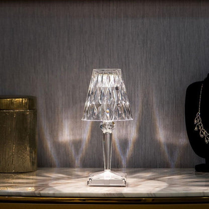 Rechargeable LED Table Lamp with Crystal Effect – Touch Activated, USB-C Powered, Modern Design 7