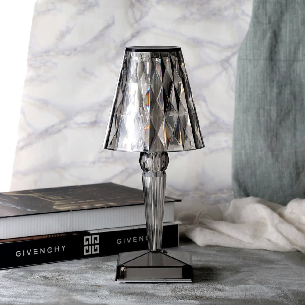 Rechargeable LED Table Lamp with Crystal Effect – Touch Activated, USB-C Powered, Modern Design 8