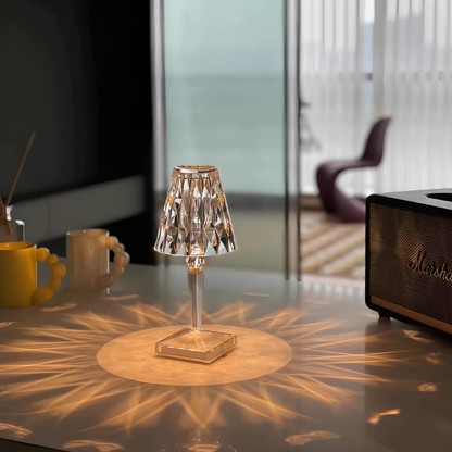 Rechargeable LED Table Lamp with Crystal Effect – Touch Activated, USB-C Powered, Modern Design 9