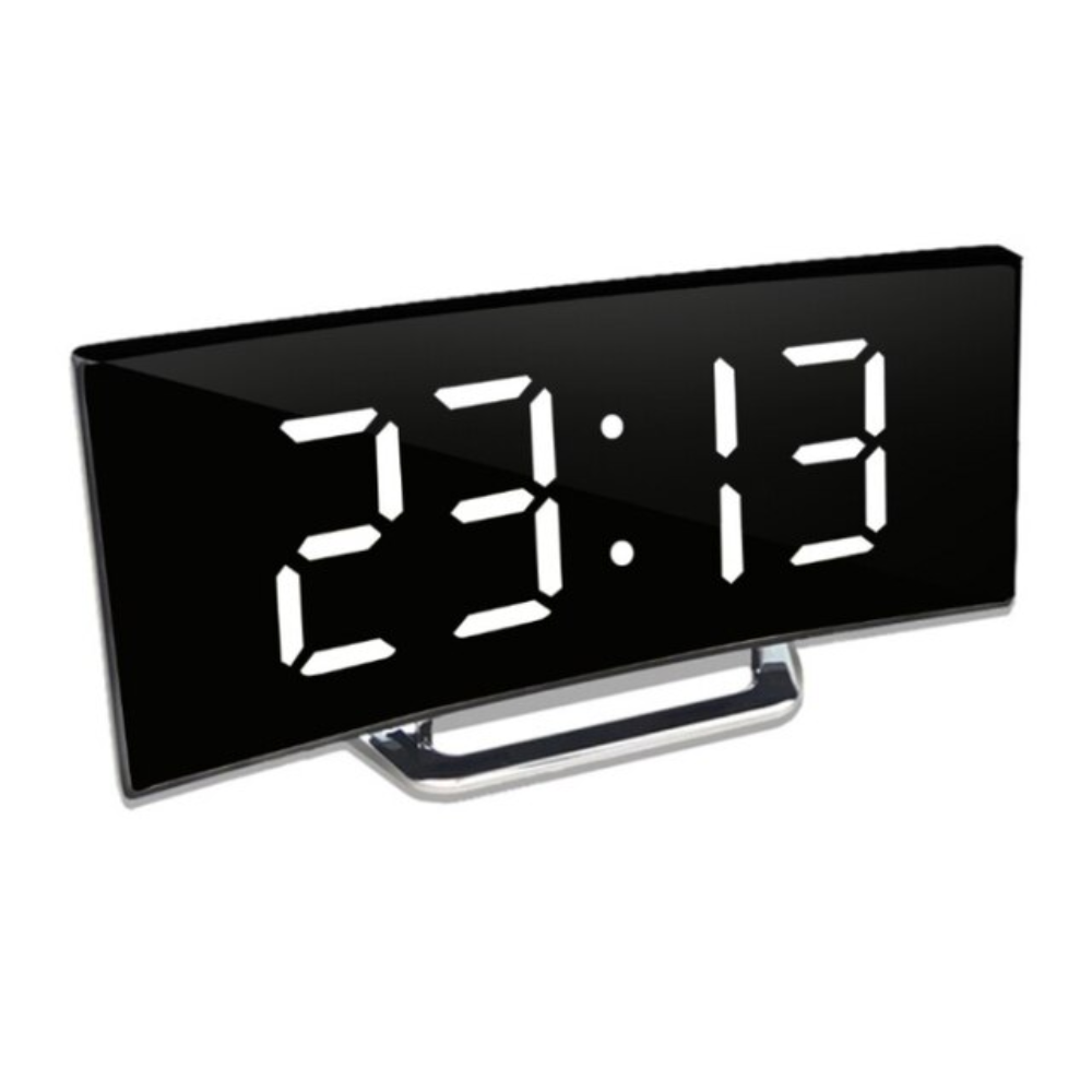 Curved LED Digital Alarm Clock with Dual Alarms and Temperature Display – Modern Design for Stylish Bedrooms 2