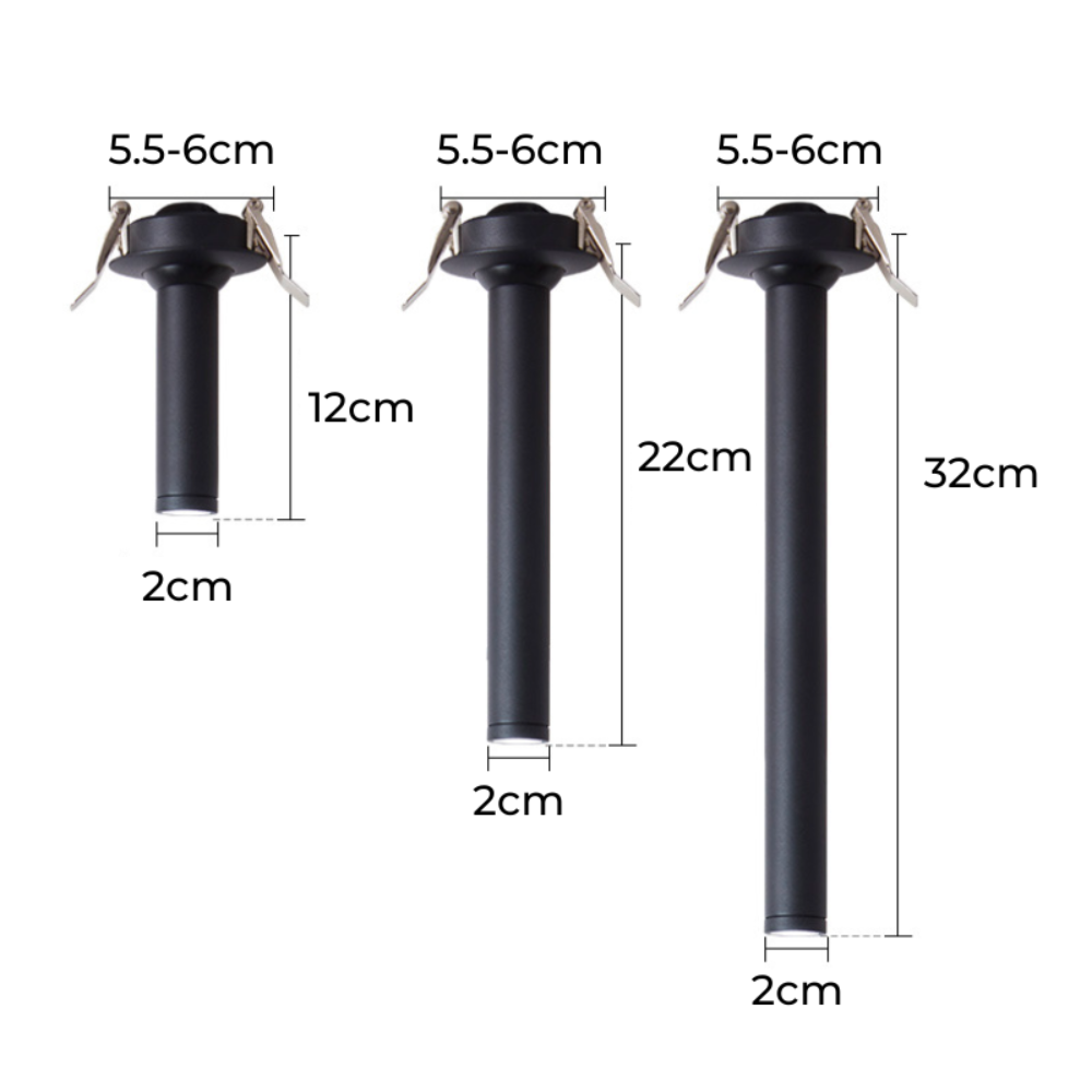 Long Cylinder LED Ceiling Spotlight with Adjustable Color Temperature – Sleek Aluminum Design 4