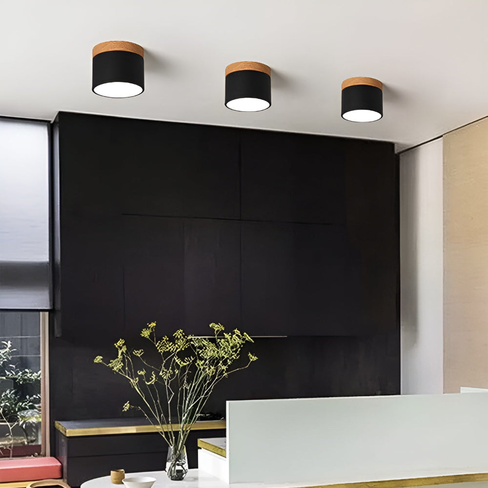 Zeitgenössische Flush Mount LED-Deckenleuchte - Sanfte Beleuchtung mit nordischem Design