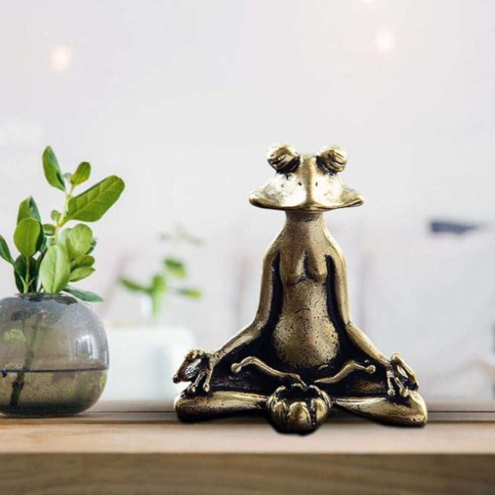 Meditating Frog Incense Holder – Solid Brass Decorative Piece for Mindfulness and Relaxation 6