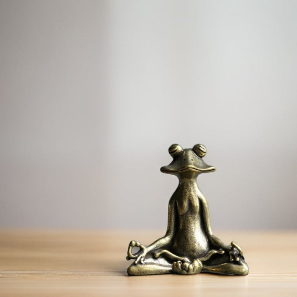 Meditating Frog Incense Holder – Solid Brass Decorative Piece for Mindfulness and Relaxation 8