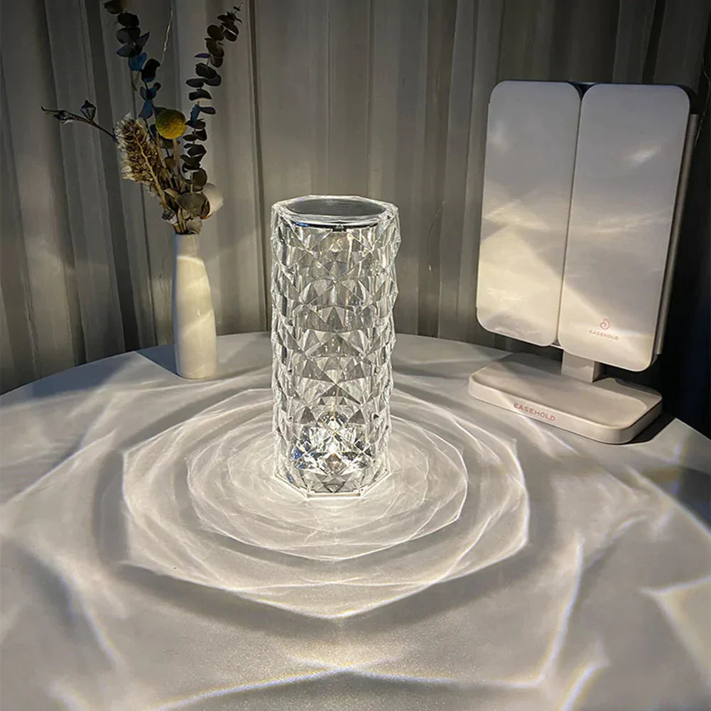 Wireless LED Crystal Lamp – Touch Control Night Light with Multiple Color Modes 2