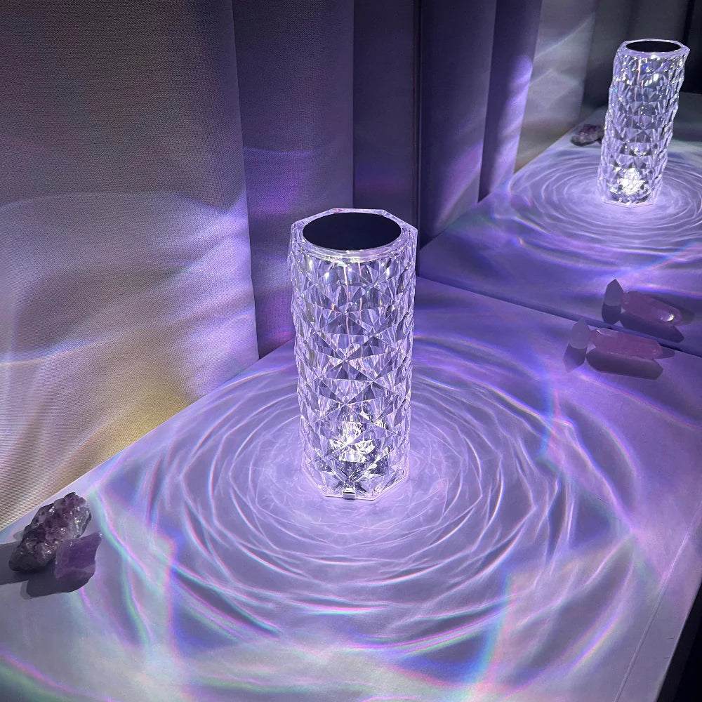 Wireless LED Crystal Lamp – Touch Control Night Light with Multiple Color Modes 3