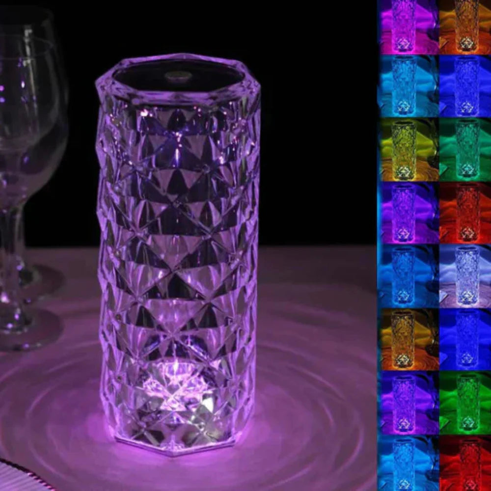 Wireless LED Crystal Lamp – Touch Control Night Light with Multiple Color Modes 4