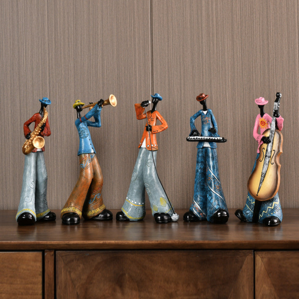 Handcrafted Jazz-Inspired Decorative Figures – Mambo Five Collection 2