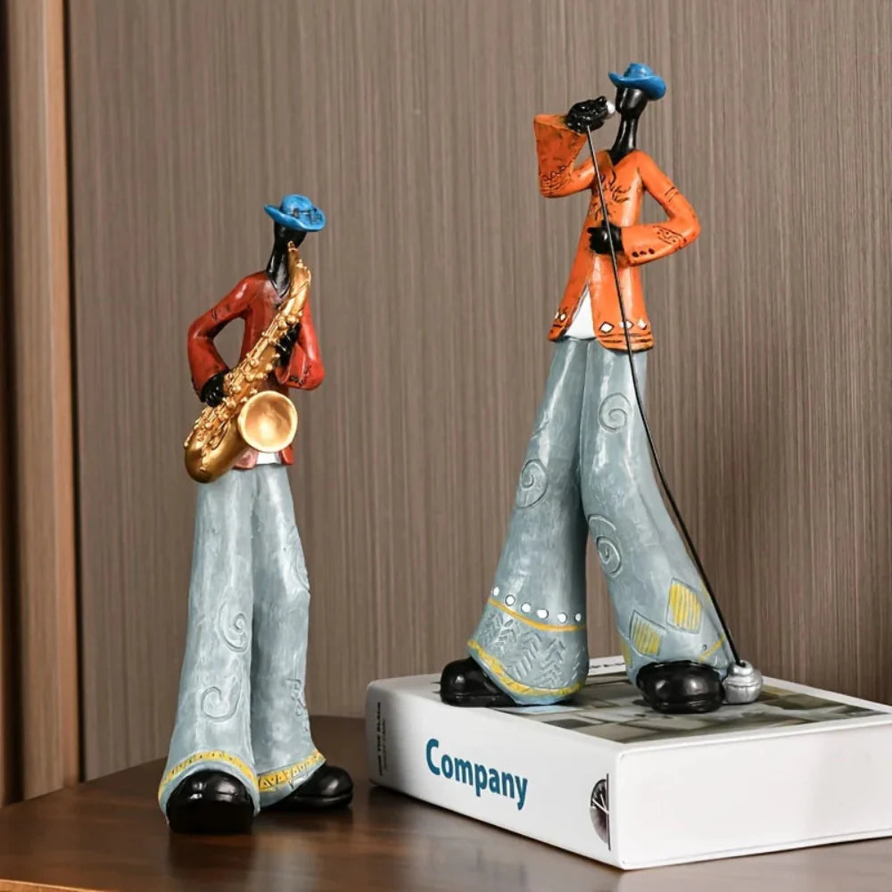 Handcrafted Jazz-Inspired Decorative Figures – Mambo Five Collection 5