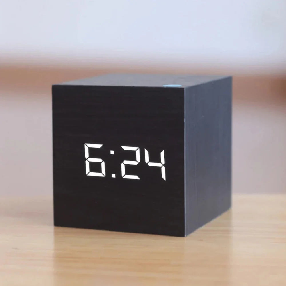 Compact Mini LED Digital Alarm Clock with Adjustable Brightness and Night Mode 2