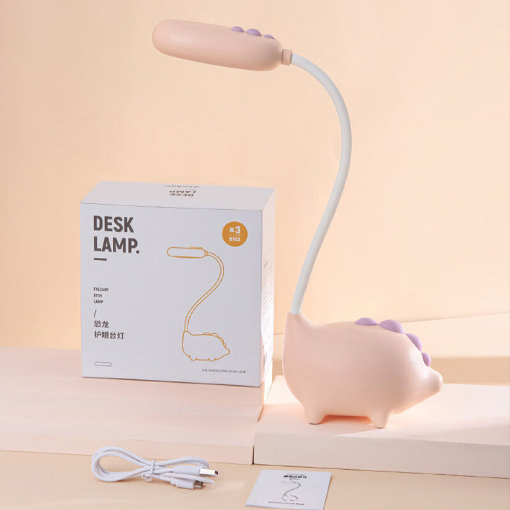 Rechargeable LED Desk Lamp with Cartoon Dinosaur Design – Eye-Friendly and Adjustable Lighting 13