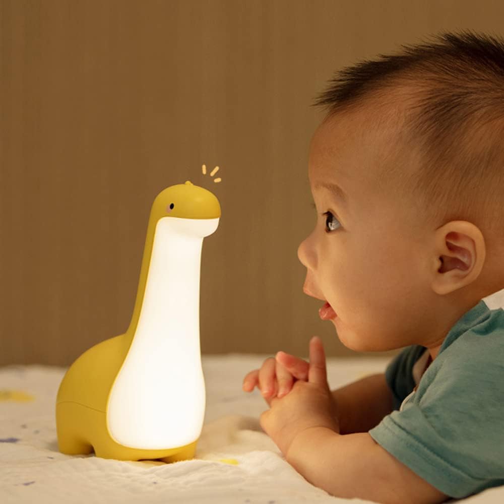 DinoSnug Dinosaur Night Light – Soft Glow LED Silicone Lamp for Kids' Room 1