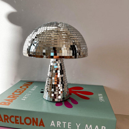 Retro Disco Ball Mushroom Lamp – Reflective Tiles for Fun Indoor Decor, Perfect for Living Room, Bedroom, and Parties, Available in 3 Sizes 2