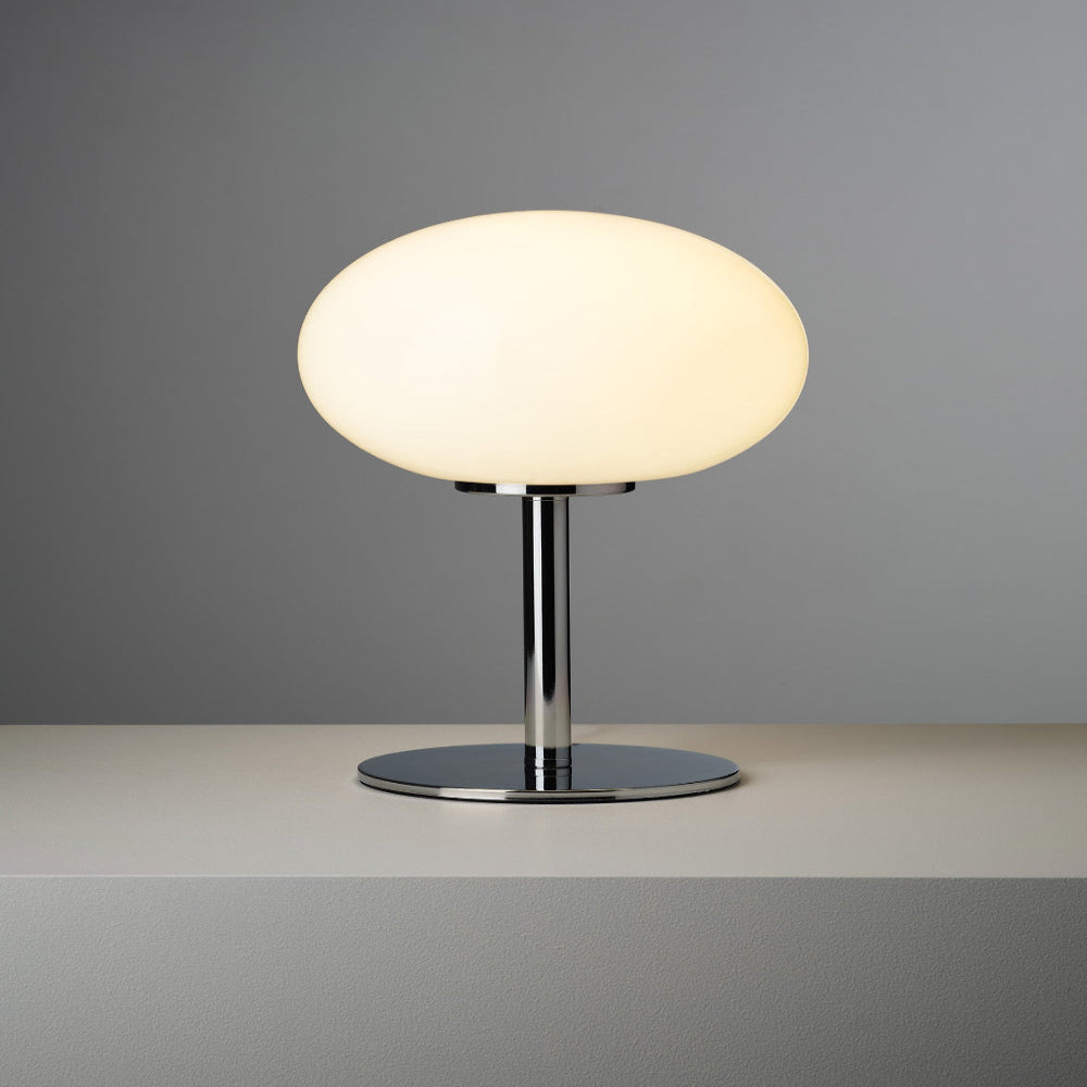 LED Table Lamp with Touch Control and USB Power – Retro-Inspired Glass and Chrome Design 5