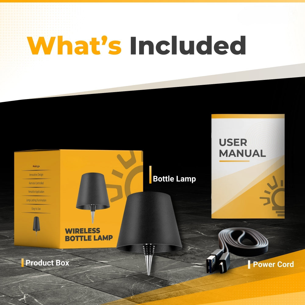 Wireless Bottle Lamp – Transform Empty Bottles into Elegant Lighting with USB Rechargeable Design 4