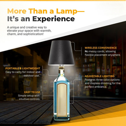 Wireless Bottle Lamp – Transform Empty Bottles into Elegant Lighting with USB Rechargeable Design 3