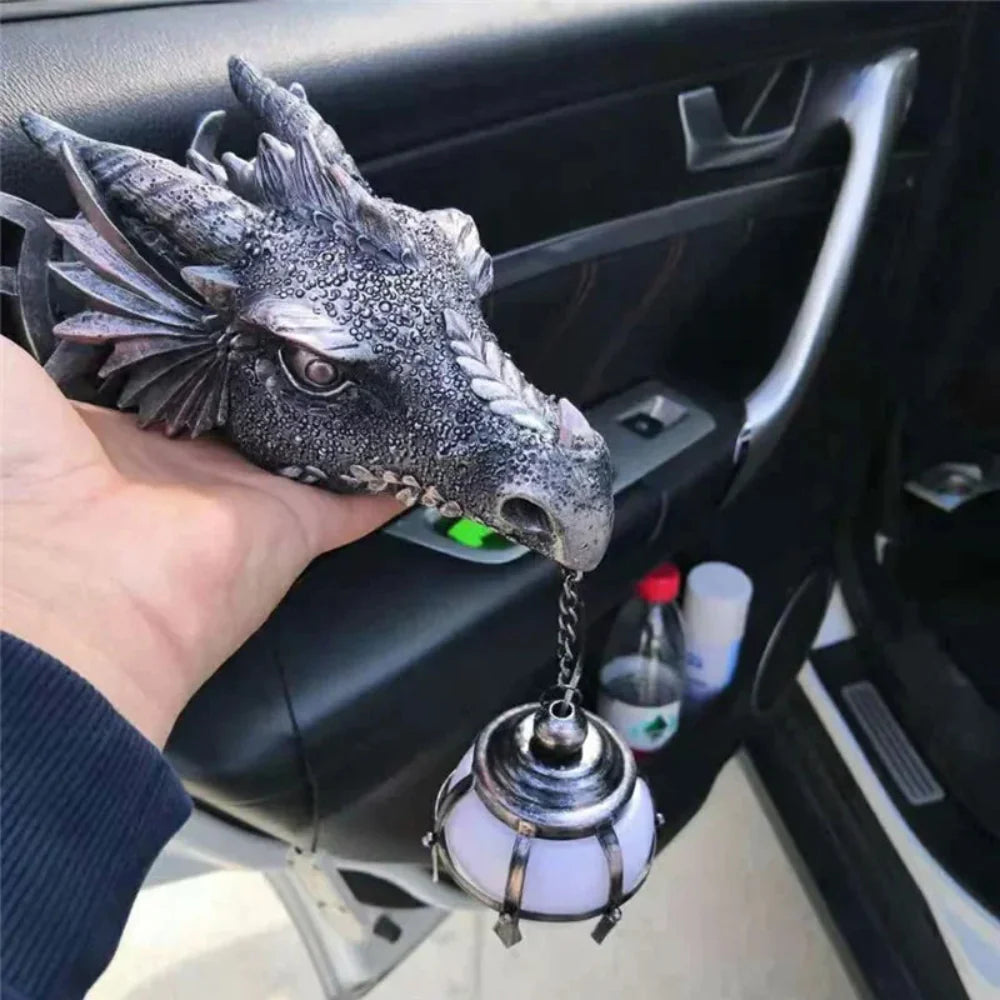 Dragon Head Wall Lamp – Mythical Decor with Detailed Resin Design for Fantasy Lovers 3