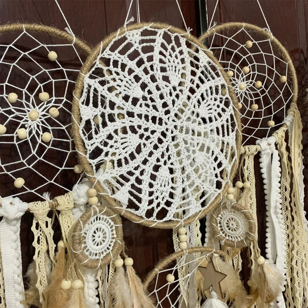 Boho Wall Hanging and Dreamcatcher Set – 5-Piece Handmade Macrame Decor for Home 6