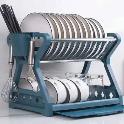 Elegant Foldable Dish Drying Rack – Space-Saving Stainless Steel Kitchen Organizer 5