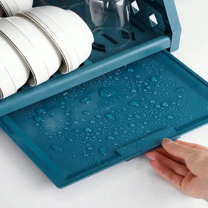 Elegant Foldable Dish Drying Rack – Space-Saving Stainless Steel Kitchen Organizer 7