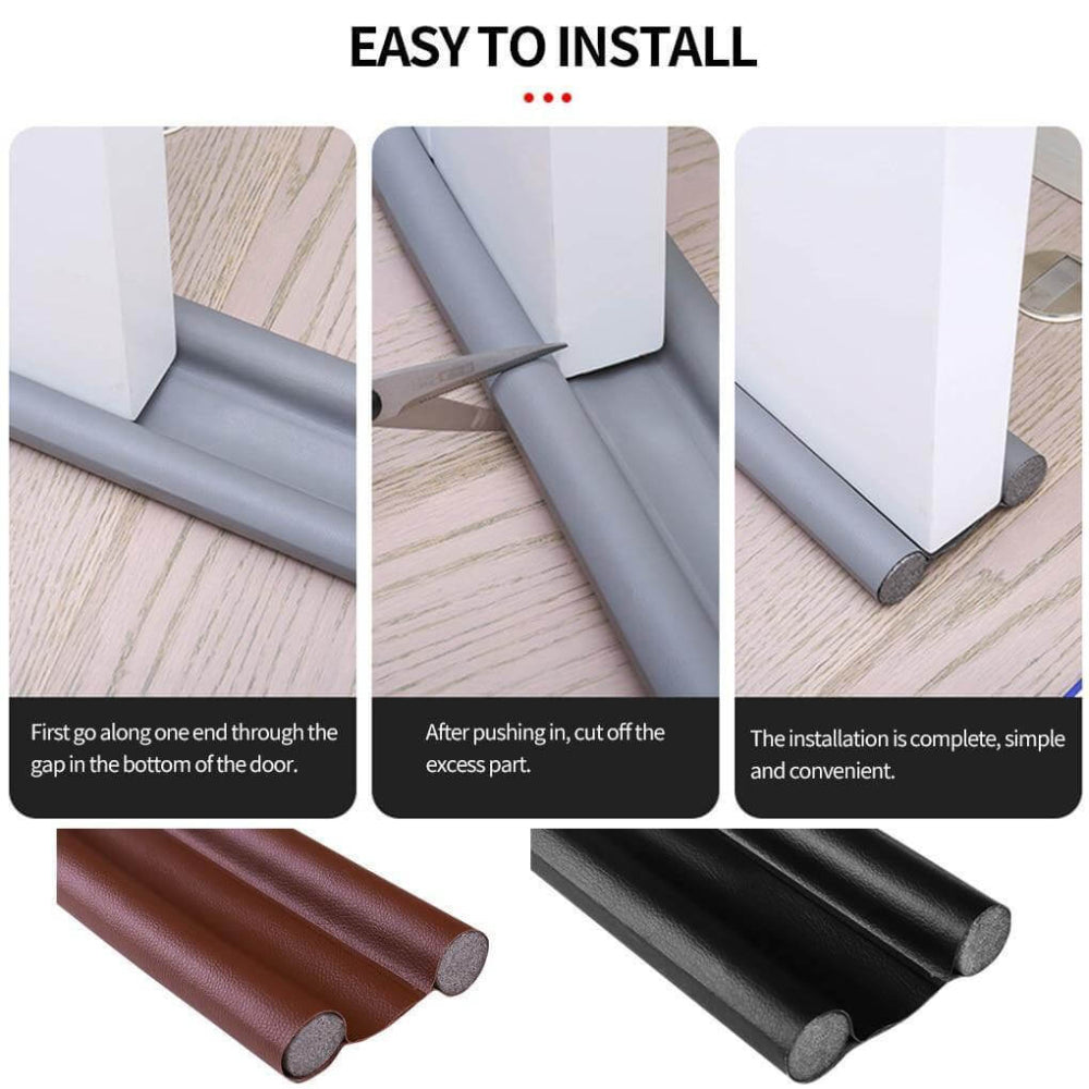 Dual-Sided Door Draft Stopper with Adjustable Foam Tubes – Effective Insulation Against Drafts, Dust, and Noise 8
