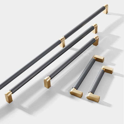 Two-Tone Aluminum Cabinet Handle – Modern Ergonomic Design for Kitchen and Bathroom 3
