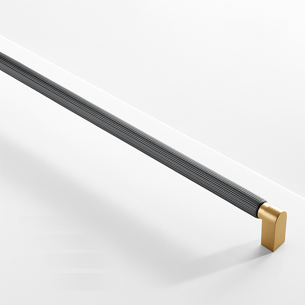 Two-Tone Aluminum Cabinet Handle – Modern Ergonomic Design for Kitchen and Bathroom 6