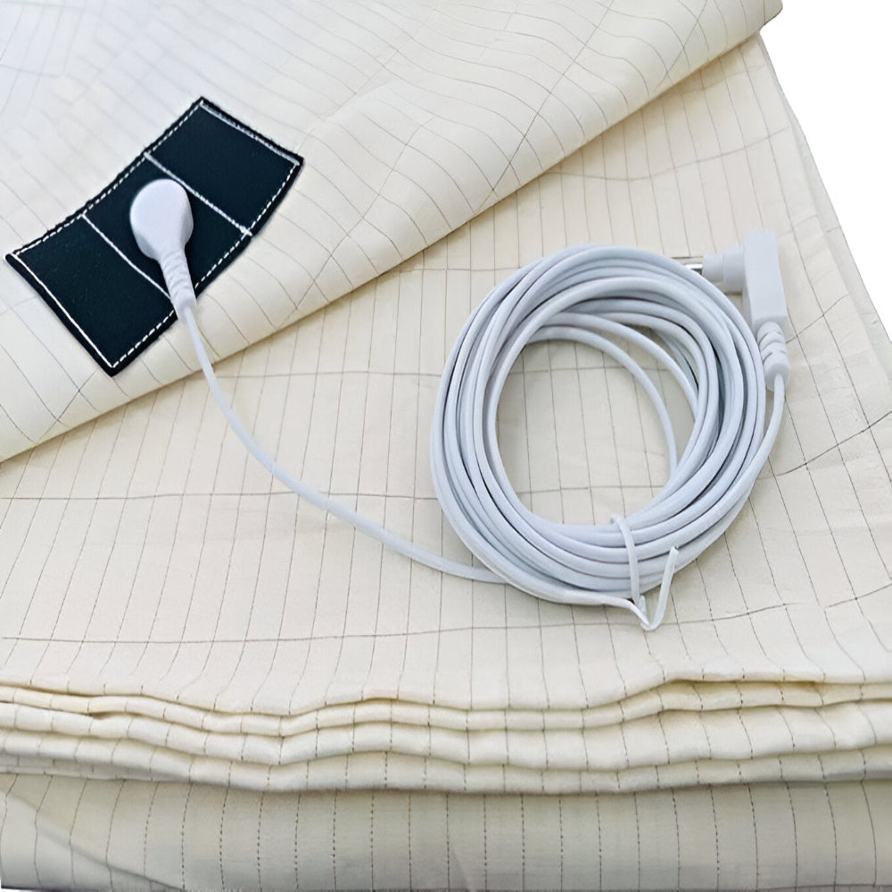 Premium Conductive Grounding Sheet – Antimicrobial Cotton Fitted Bed Sheet for Enhanced Sleep Quality 6