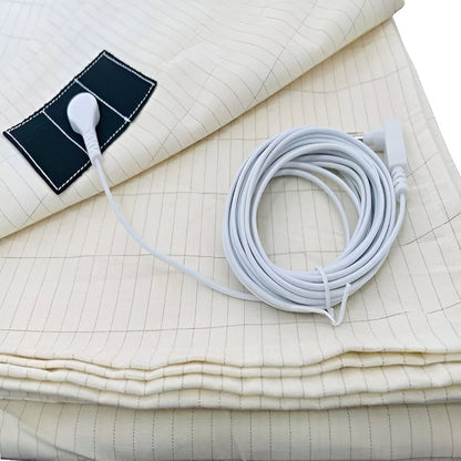 Premium Conductive Grounding Sheet – Antimicrobial Cotton Fitted Bed Sheet for Enhanced Sleep Quality 6