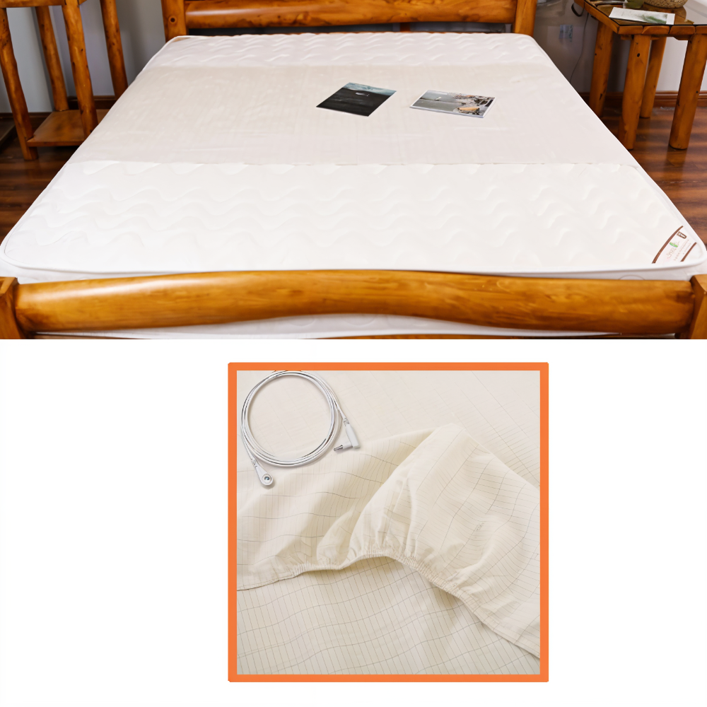 Premium Conductive Grounding Sheet – Antimicrobial Cotton Fitted Bed Sheet for Enhanced Sleep Quality 9