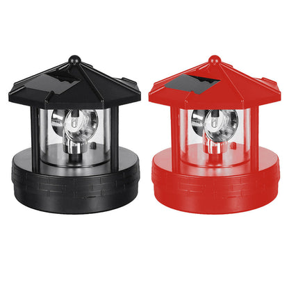 Solar LED Lighthouse Outdoor Lamp – 360° Rotating Solar Lights for Garden and Patio – Weatherproof Design, Wireless and Portable 2
