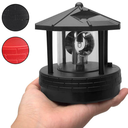 Solar LED Lighthouse Outdoor Lamp – 360° Rotating Solar Lights for Garden and Patio – Weatherproof Design, Wireless and Portable 3