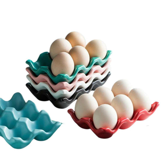 Elegant Ceramic Egg Holder – Modern Minimalist Design for Standard Eggs 1