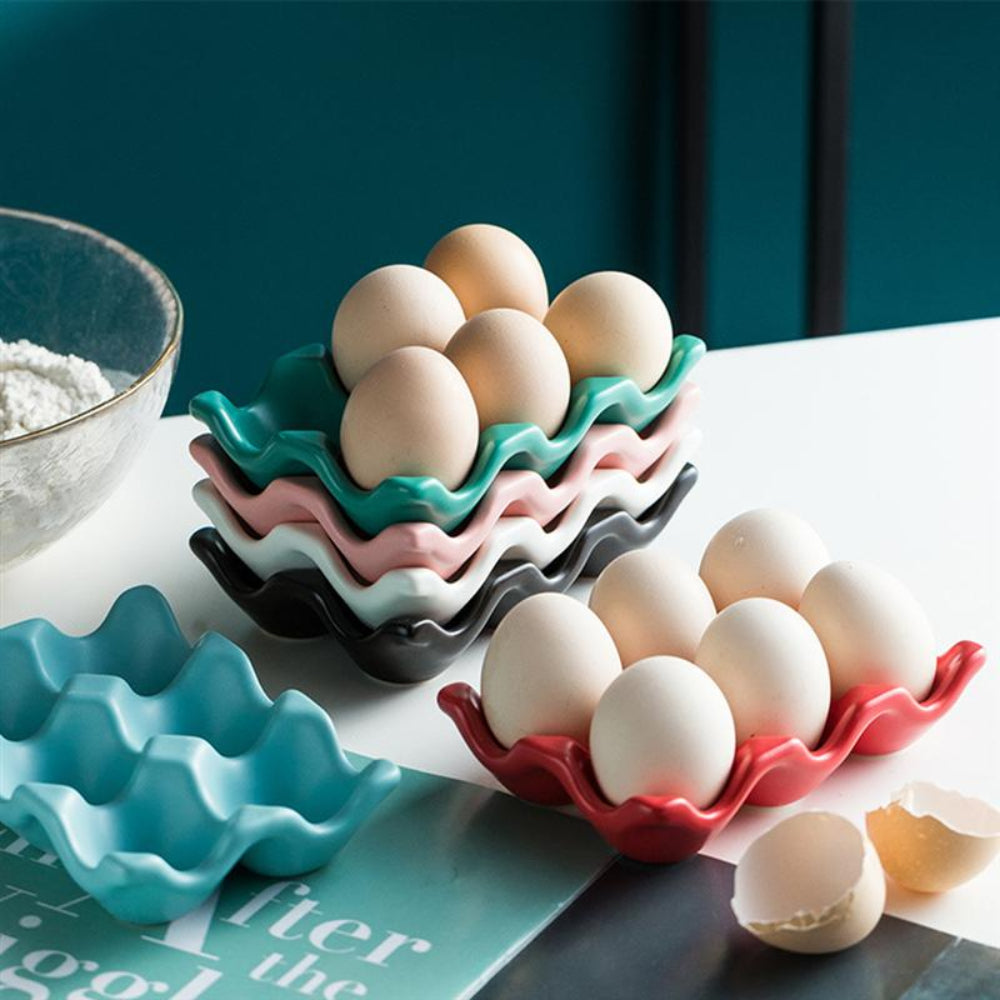 Elegant Ceramic Egg Holder – Modern Minimalist Design for Standard Eggs 3