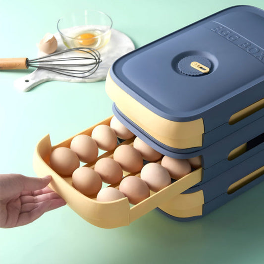 Stackable Egg Storage Container for 18 Eggs with Clear Lid – BPA-Free Plastic 1
