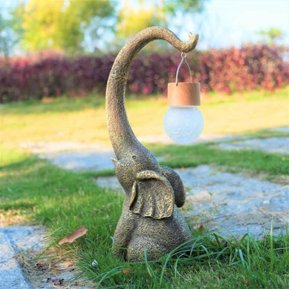 Solar Elephant Lamp for Outdoor Garden and Patio – Decorative LED Light with Shadow Effects 2