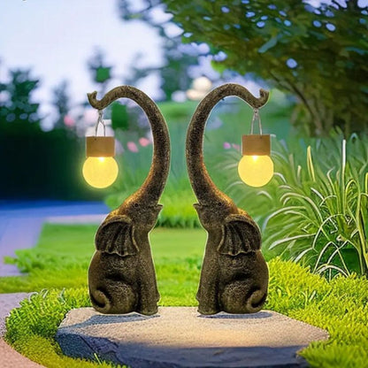 Solar Elephant Lamp for Outdoor Garden and Patio – Decorative LED Light with Shadow Effects 4