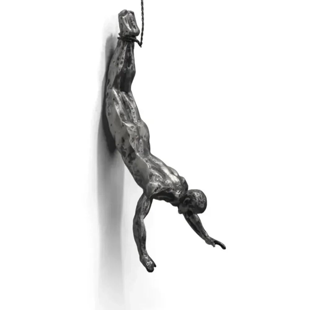 Elevate Trio Wall Climbing Sculptures – Set of 3 Minimalist Resin Figures for Modern Decor 13