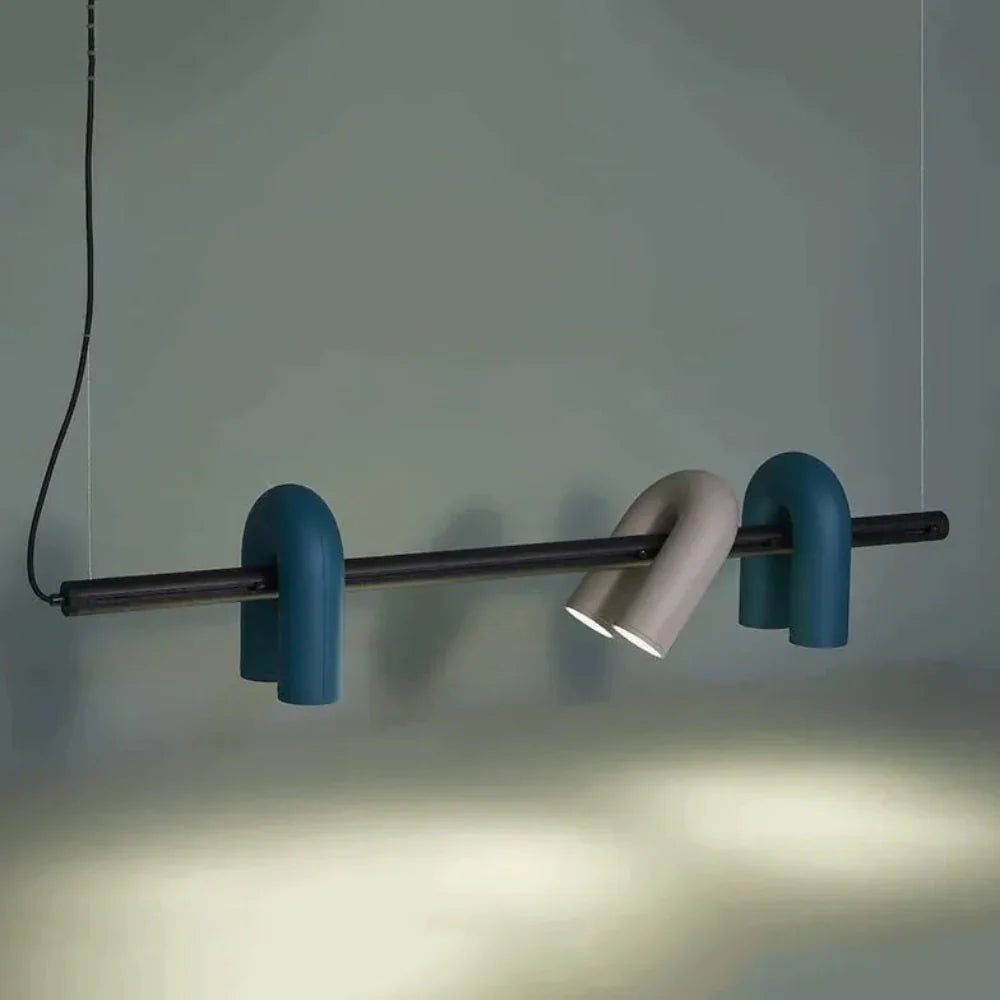 U-Shaped Linear Pendant Light with Adjustable Height – Modern Metal and Acrylic Design 3