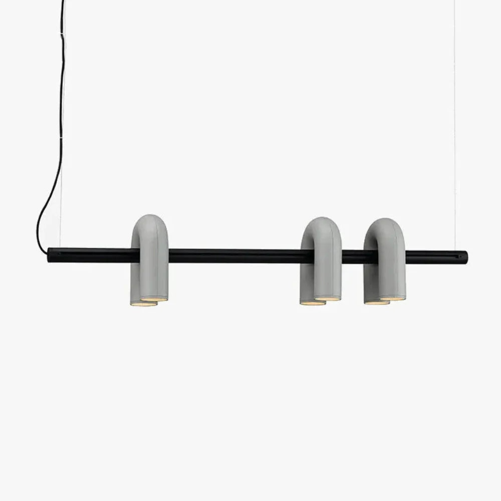 U-Shaped Linear Pendant Light with Adjustable Height – Modern Metal and Acrylic Design 4