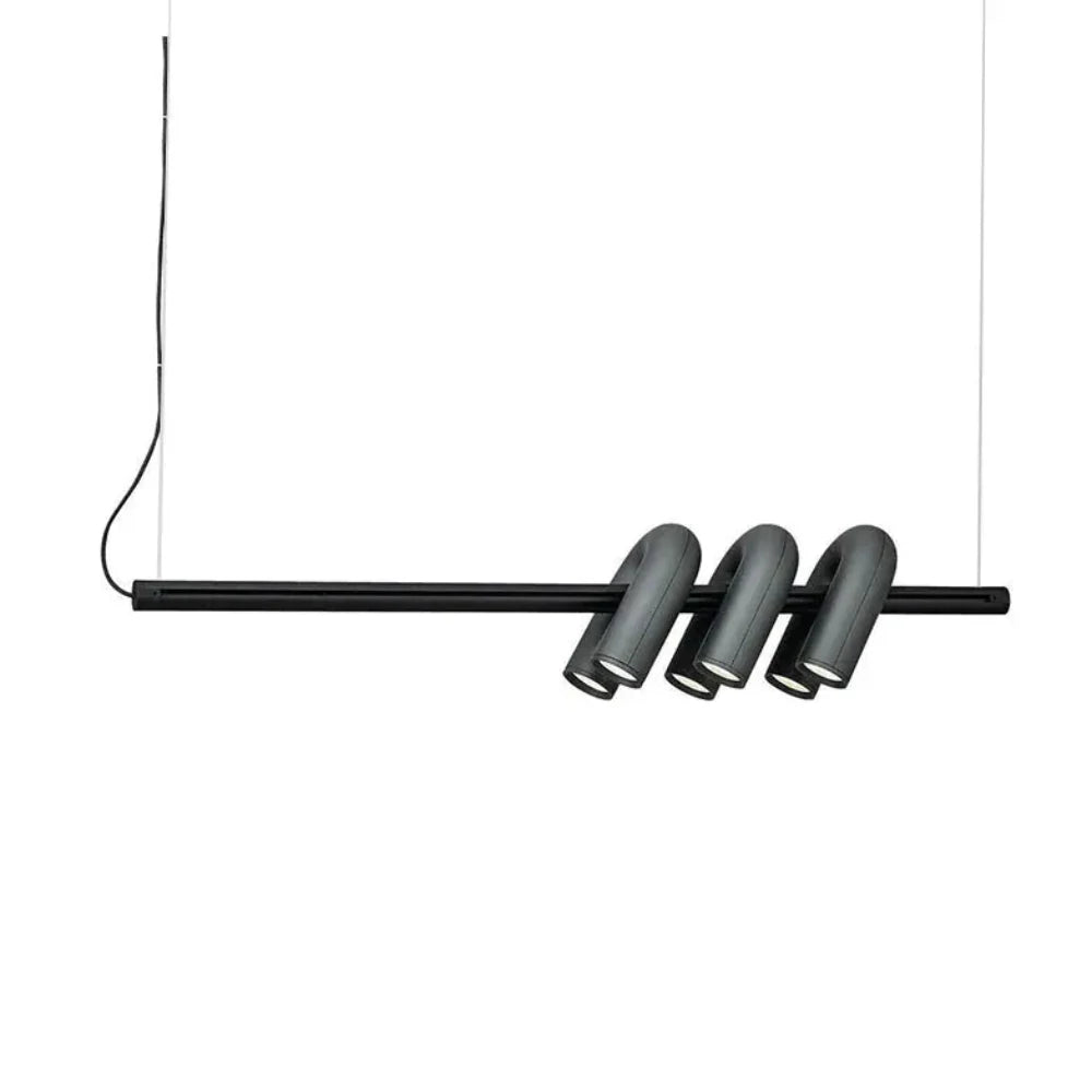 U-Shaped Linear Pendant Light with Adjustable Height – Modern Metal and Acrylic Design 6