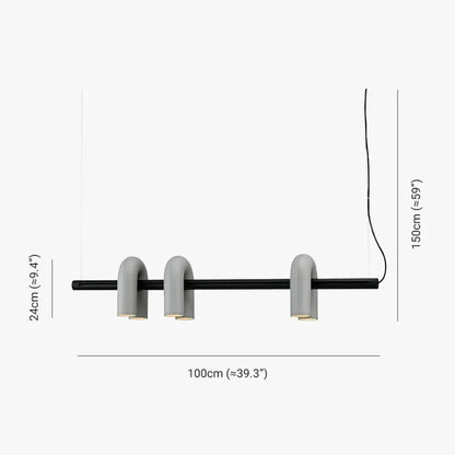 U-Shaped Linear Pendant Light with Adjustable Height – Modern Metal and Acrylic Design 7
