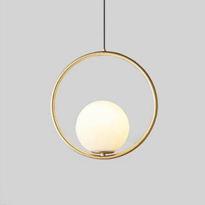 Nordic Pendant Light with Adjustable Cable and E27 Bulb – Brushed Gold Finish 9