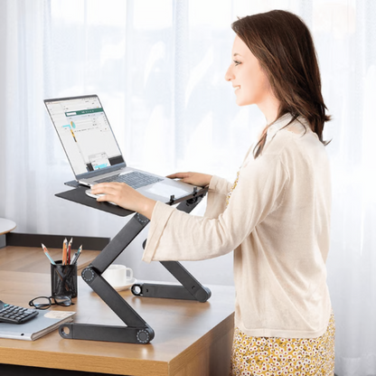 Adjustable Ergonomic Laptop Stand with 360° Rotation – Lightweight Aluminum Design for Comfort and Flexibility 1